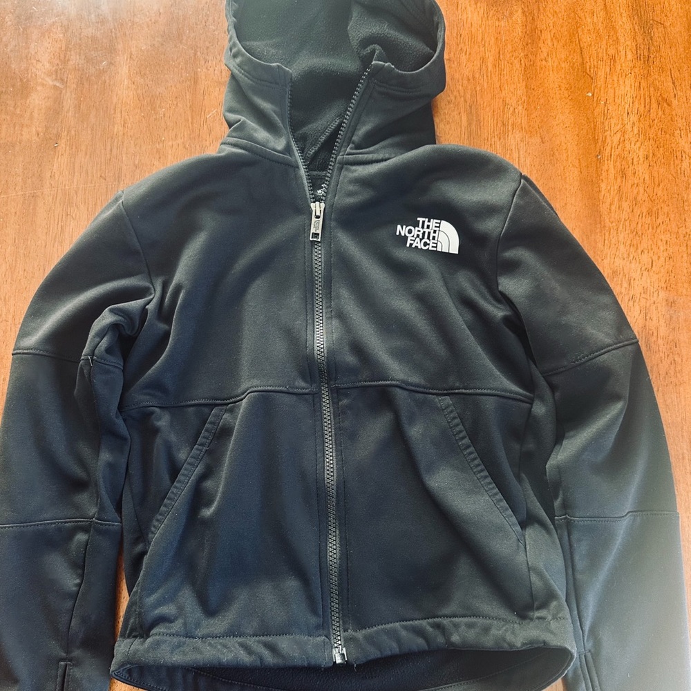 The North Face Kids zip sweatshirt and Hurley long-sleeve Shirt bundle.